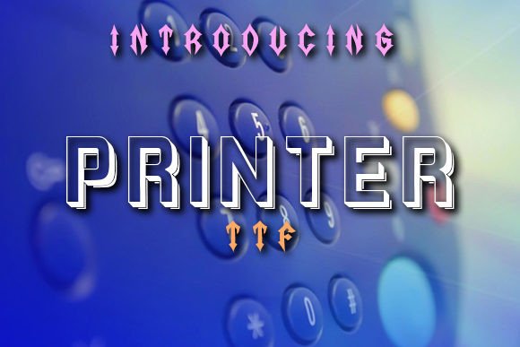 Printer Typeface: Elevating Your Designs with Bold, Squarish Typography